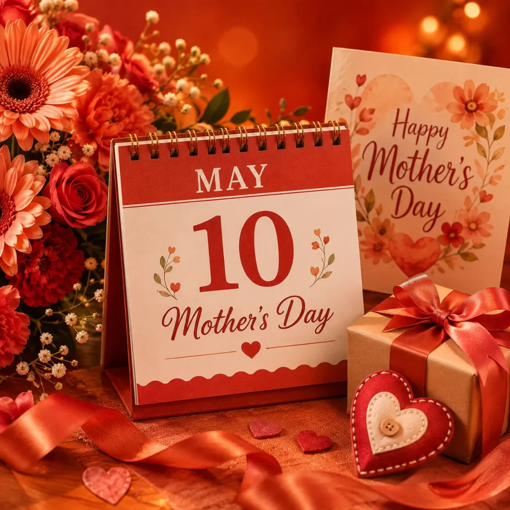Mother's Day in the USA with flowers, gifts, and May 10 calendar- USA Events List 2026
